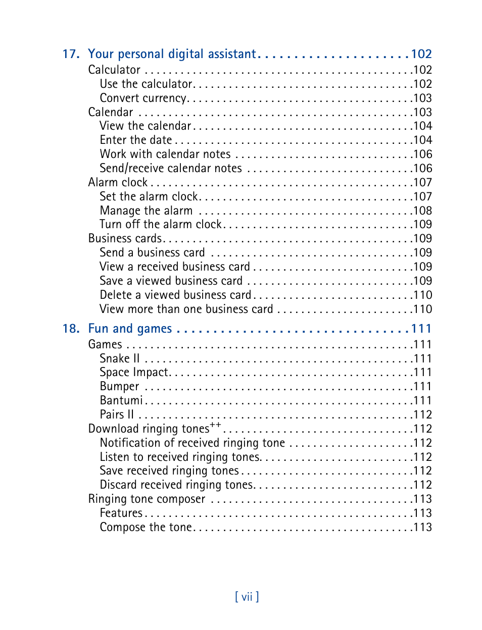 Nokia 3395 User Manual | Page 12 / 173