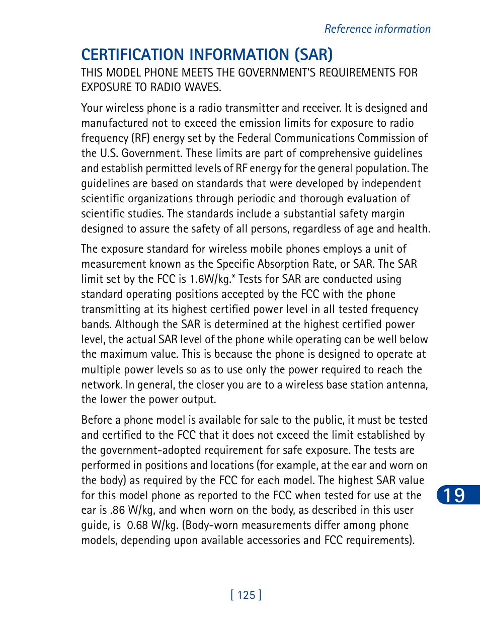 Certification information (sar) | Nokia 3395 User Manual | Page 138 / 173