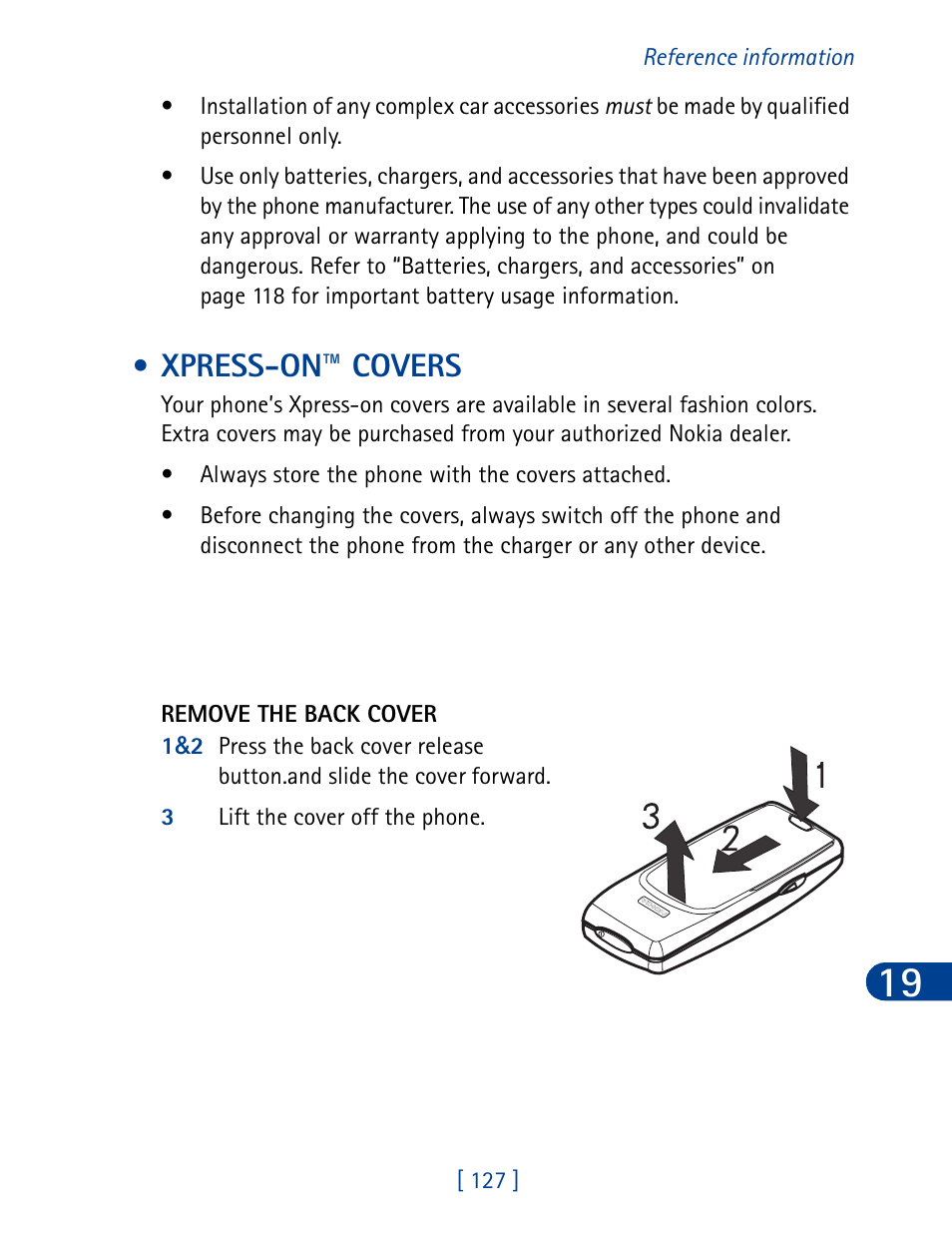 Xpress-on™ covers | Nokia 3395 User Manual | Page 140 / 173