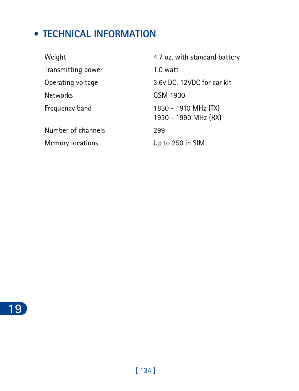 Technical information | Nokia 3395 User Manual | Page 147 / 173