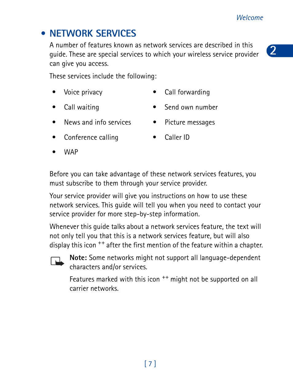 Network services | Nokia 3395 User Manual | Page 20 / 173