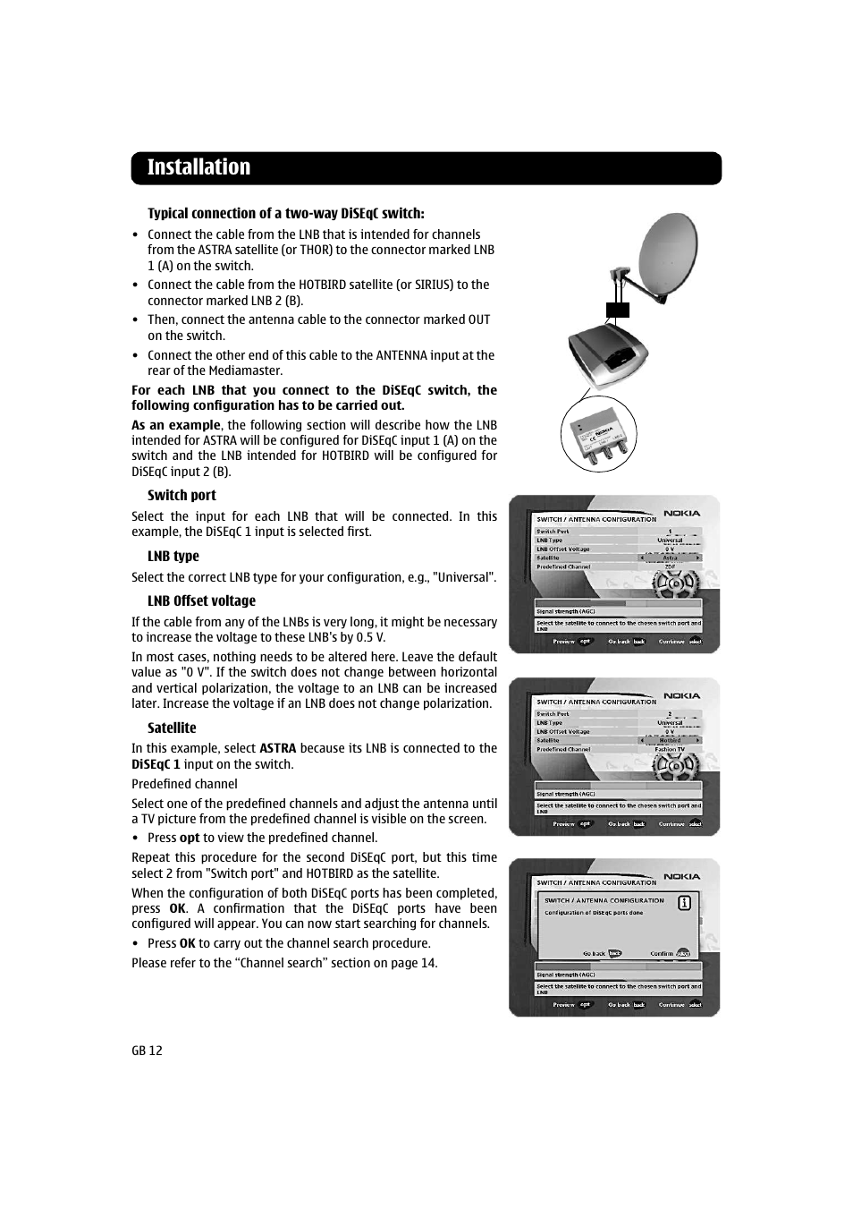 Installation | Nokia 260S User Manual | Page 12 / 39