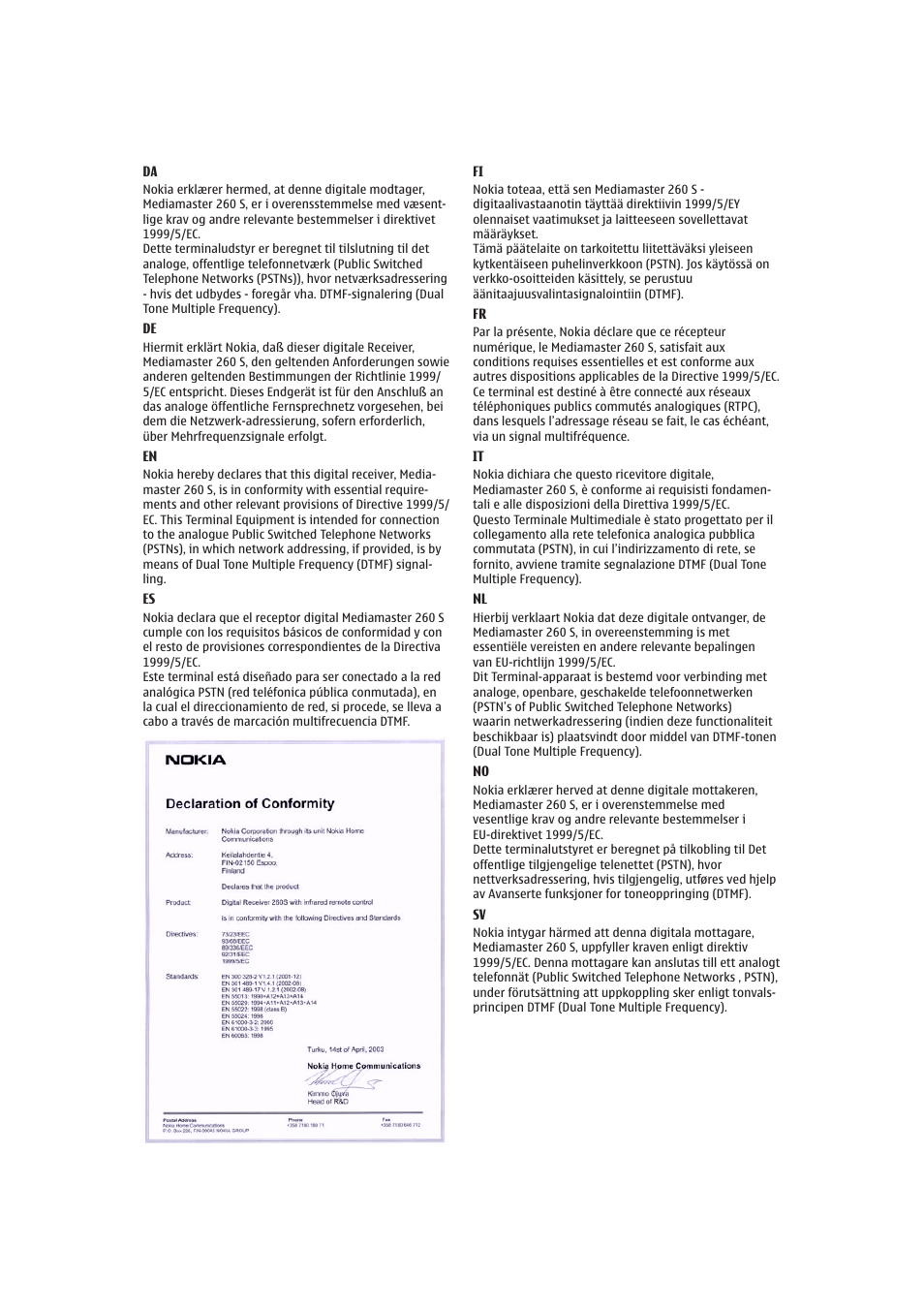 Nokia 260S User Manual | Page 2 / 39