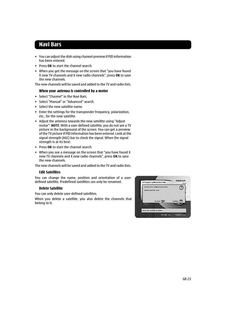 Navi bars | Nokia 260S User Manual | Page 23 / 39