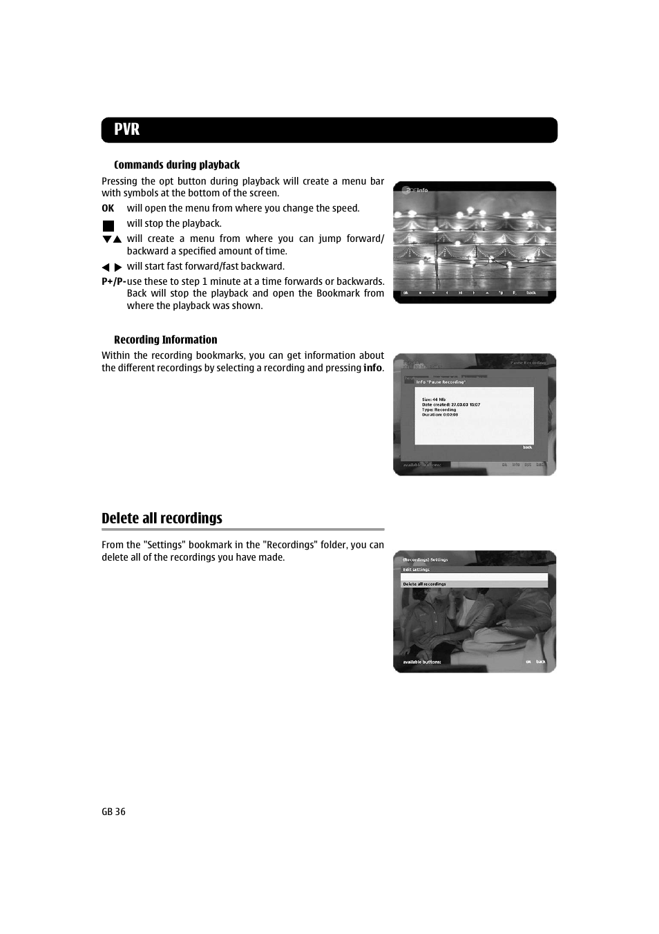 Delete all recordings | Nokia 260S User Manual | Page 36 / 39