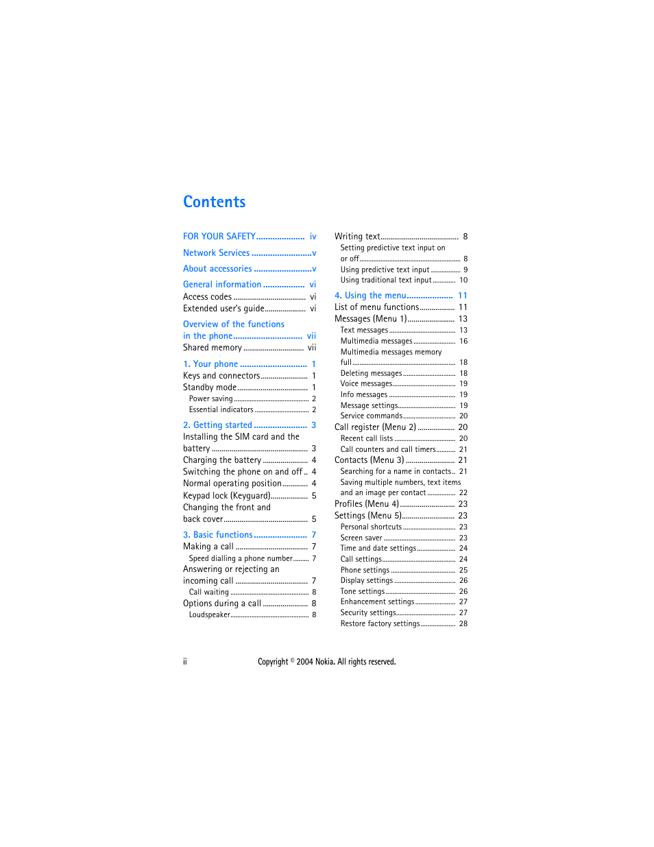 Nokia 3120 User Manual | Page 3 / 59