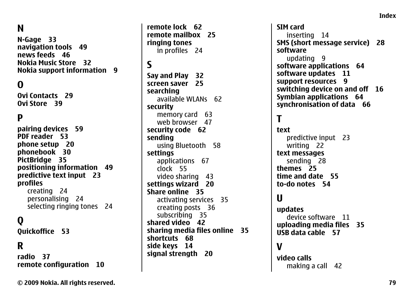 Nokia XPRESS MUSIC 5730 User Manual | Page 79 / 80