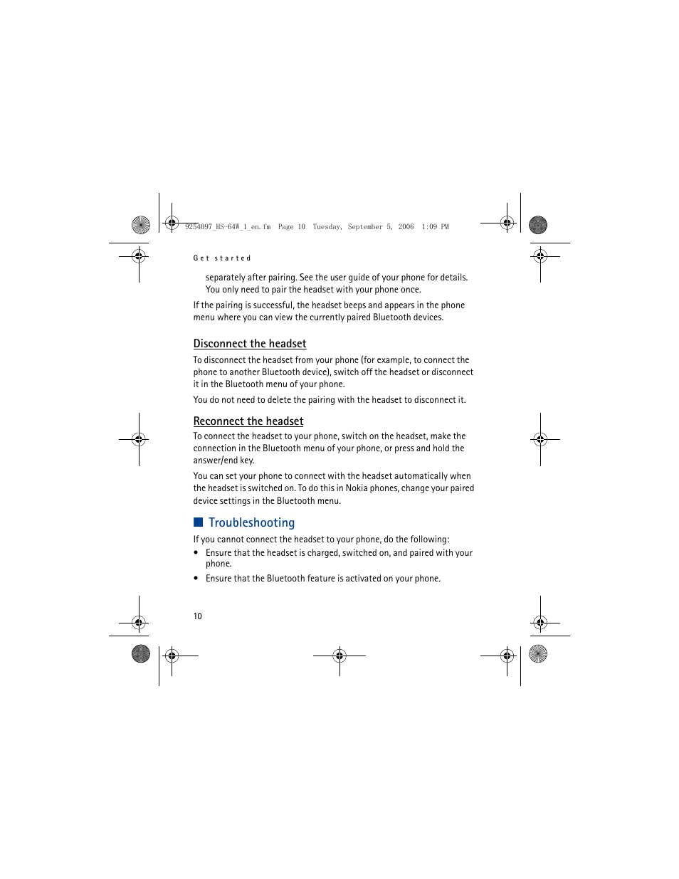 Troubleshooting | Nokia BH-801 User Manual | Page 10 / 18