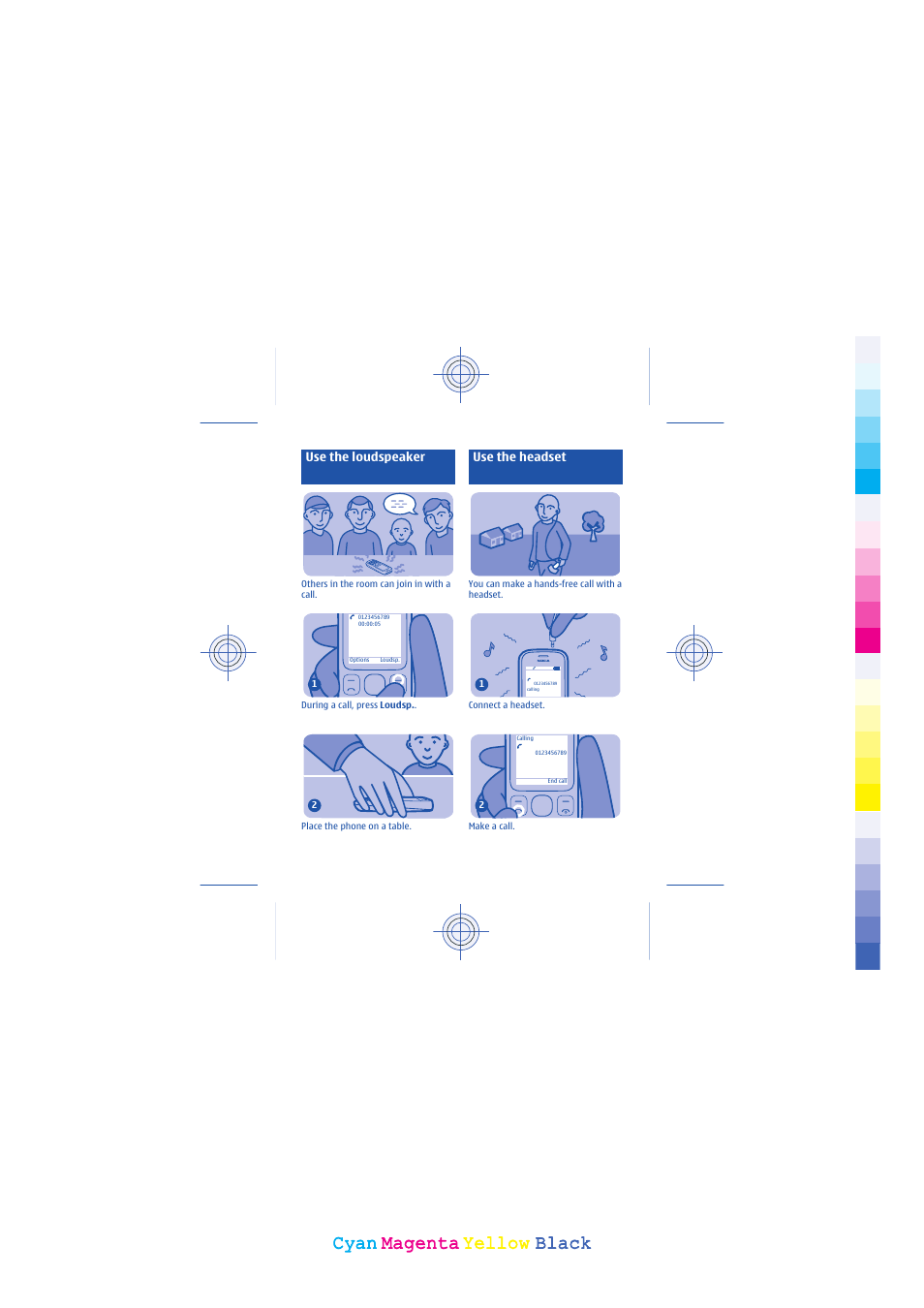 Cyan, Cyan magenta magenta yellow yellow black black | Nokia 101 User Manual | Page 14 / 35