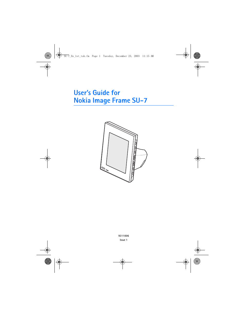 Nokia SU-7 User Manual | 24 pages