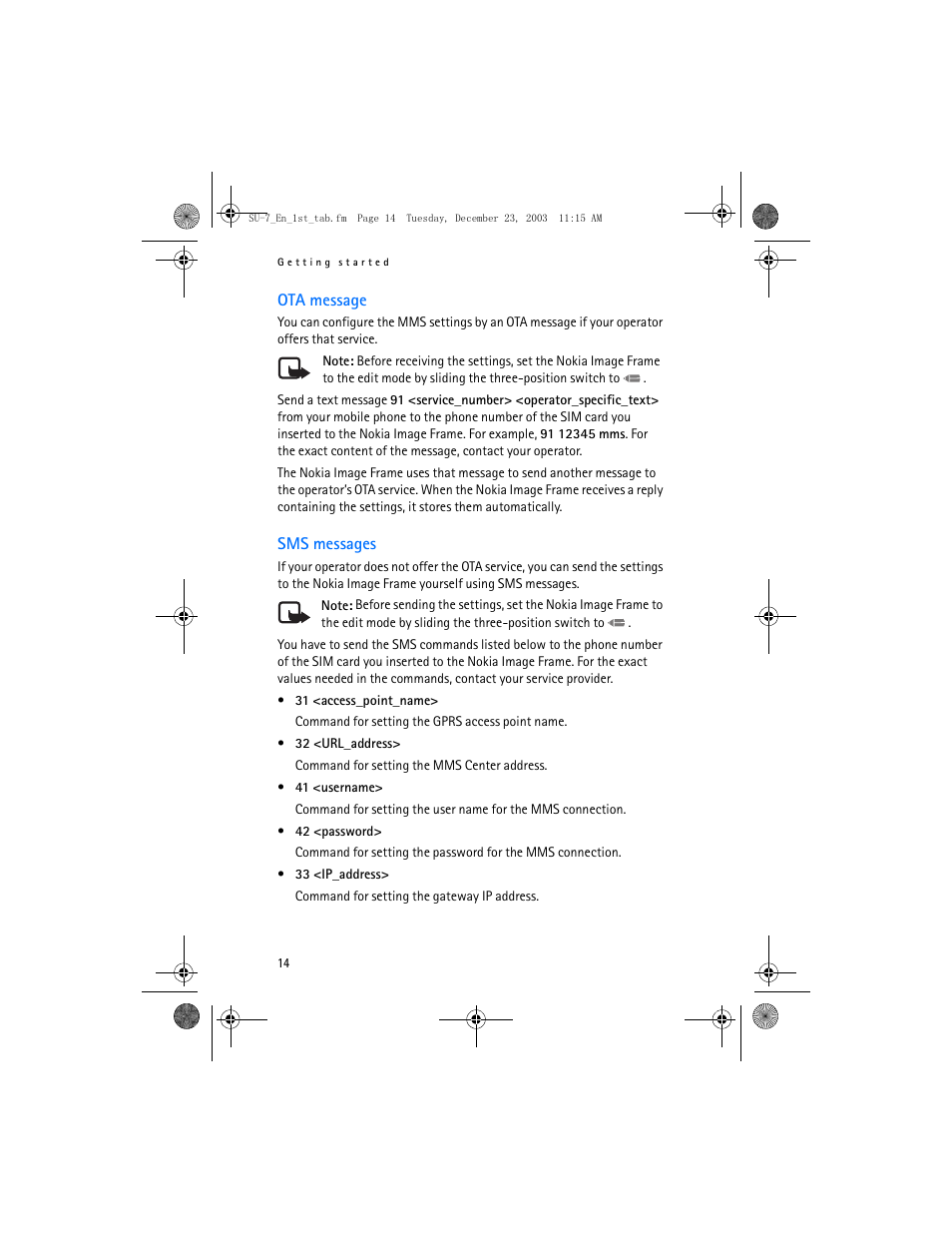 Nokia SU-7 User Manual | Page 14 / 24