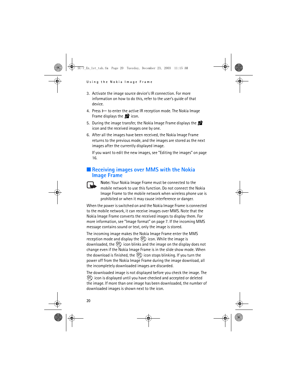 Nokia SU-7 User Manual | Page 20 / 24