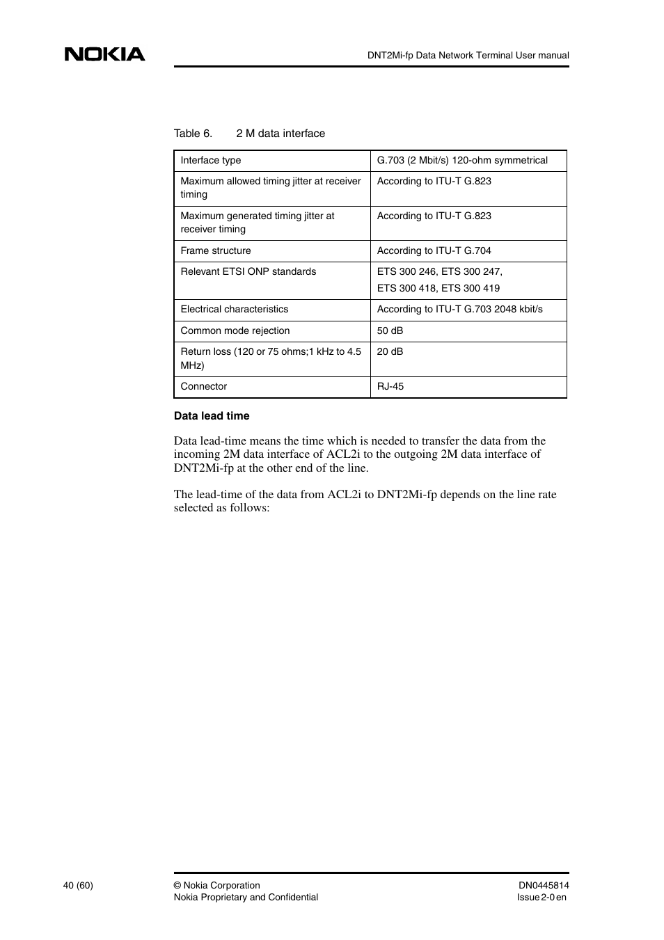 Nokia DNT2Mi-fp User Manual | Page 40 / 60