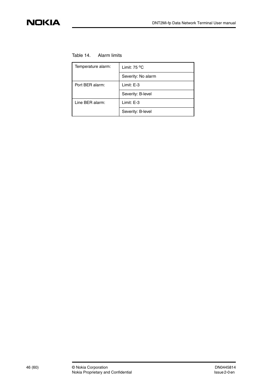 Nokia DNT2Mi-fp User Manual | Page 46 / 60