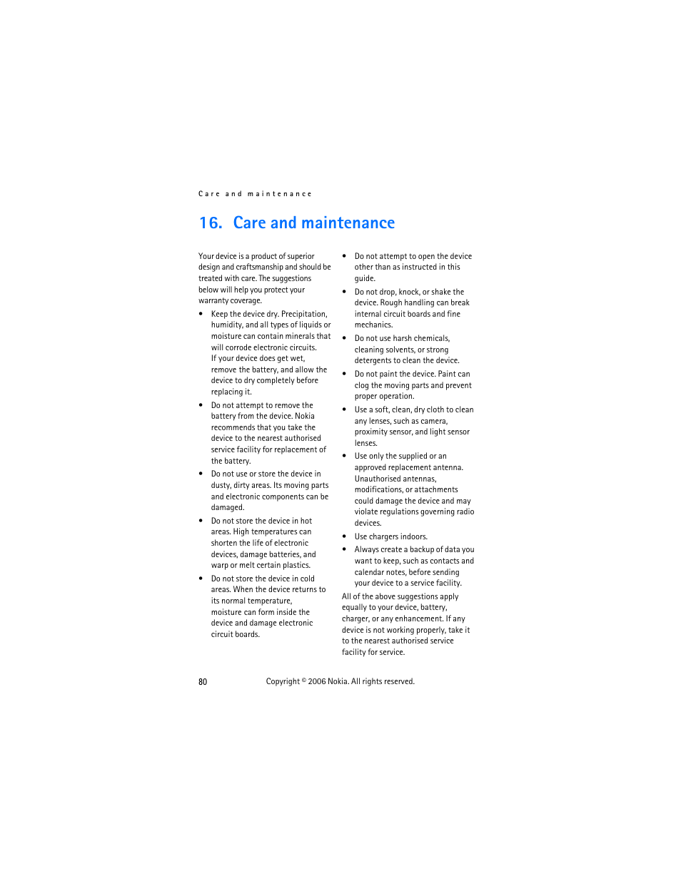 Care and maintenance | Nokia 6275i User Manual | Page 90 / 101