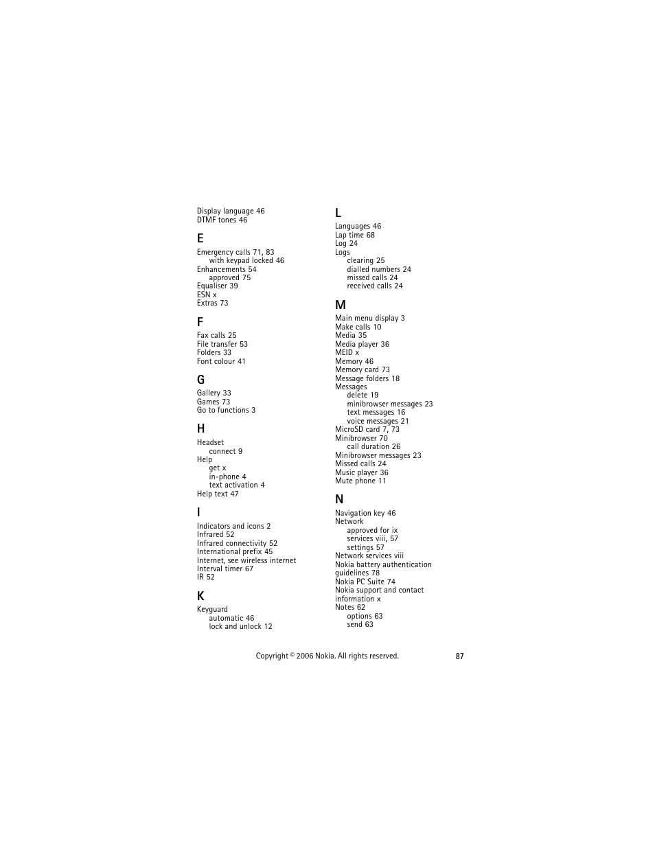 Nokia 6275i User Manual | Page 97 / 101