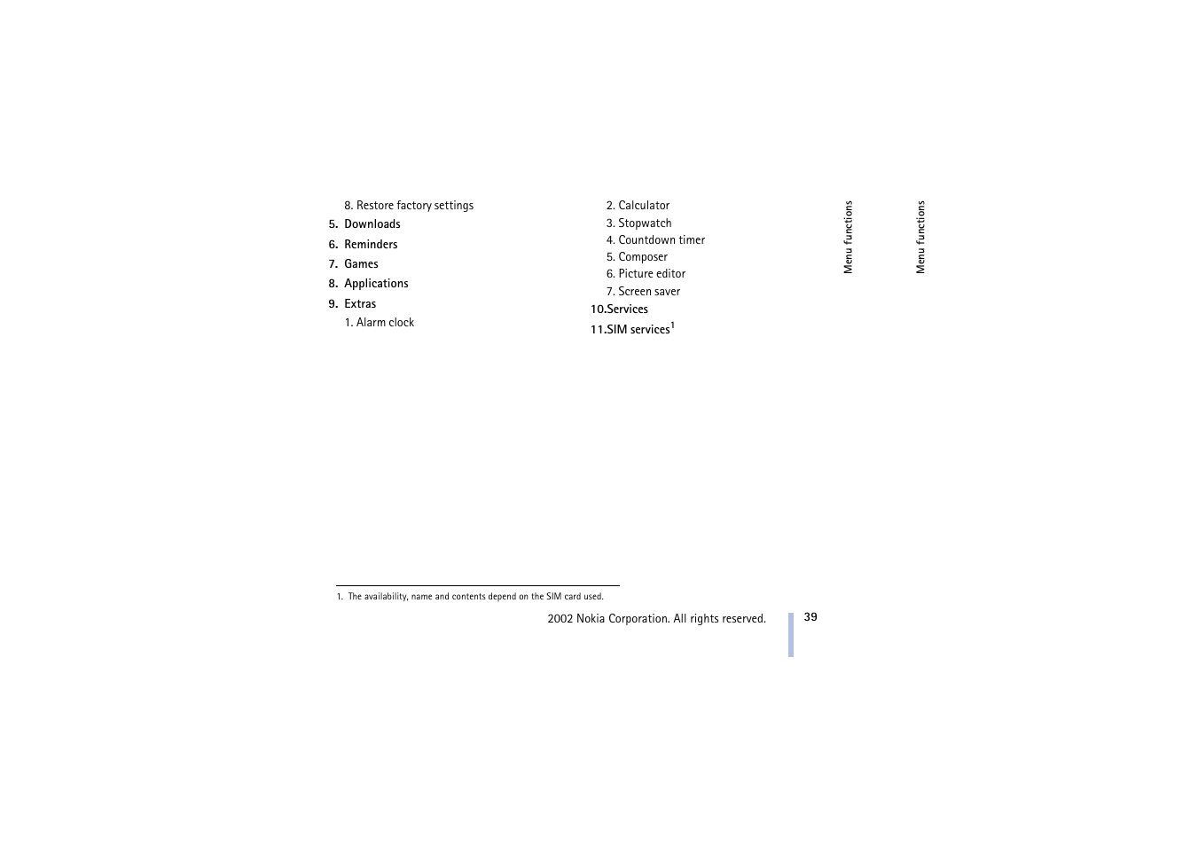 Nokia 3410 User Manual | Page 39 / 89