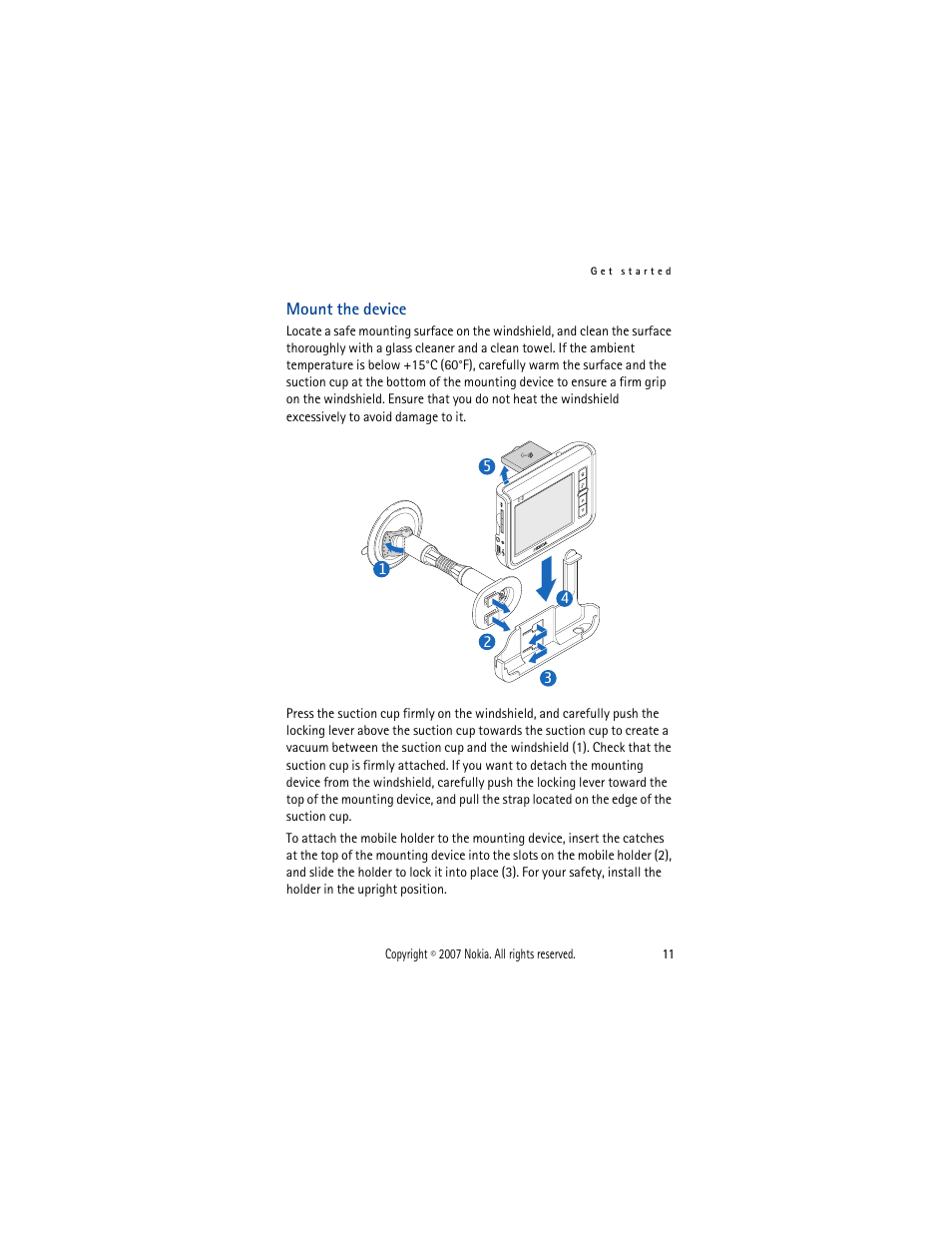 Mount the device | Nokia 330 User Manual | Page 11 / 86