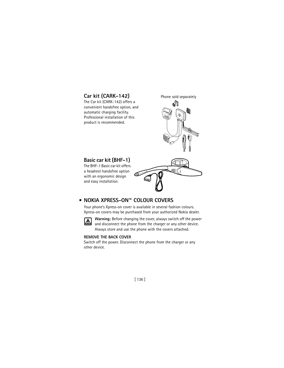 Nokia xpress-on™ colour covers | Nokia 3586I User Manual | Page 145 / 177