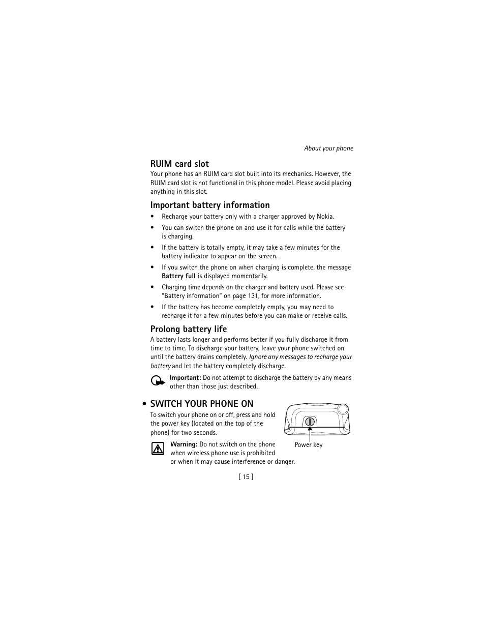 Switch your phone on | Nokia 3586I User Manual | Page 24 / 177
