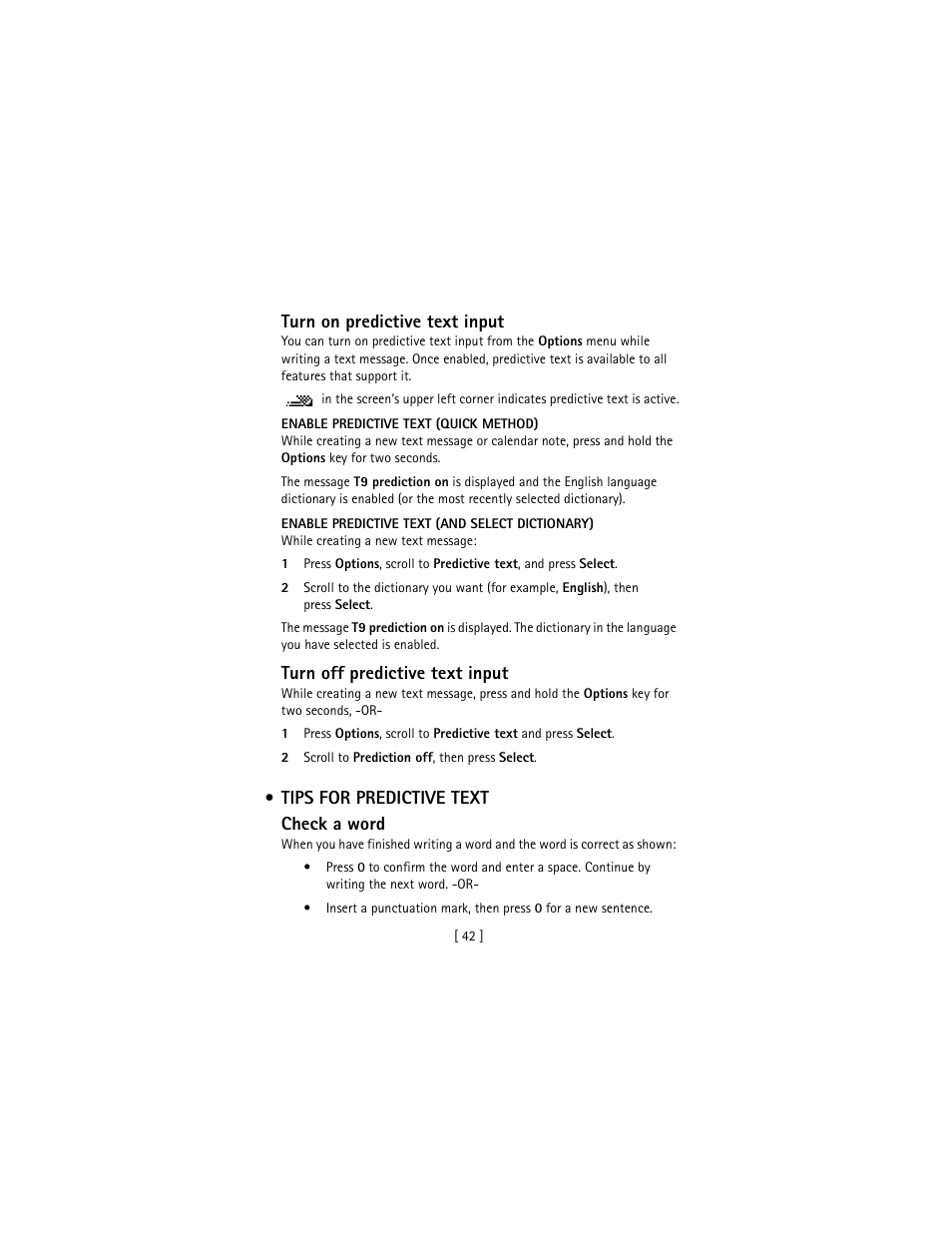 Tips for predictive text | Nokia 3586I User Manual | Page 51 / 177