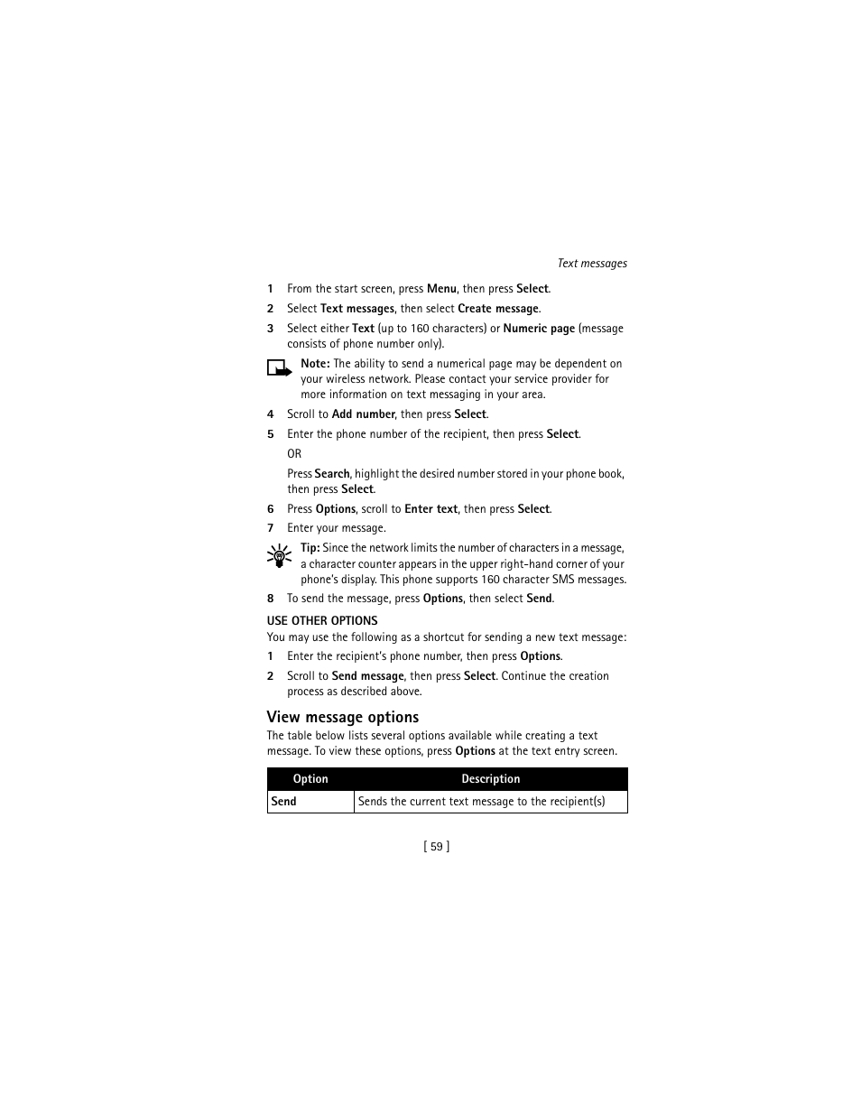 View message options | Nokia 3586I User Manual | Page 68 / 177