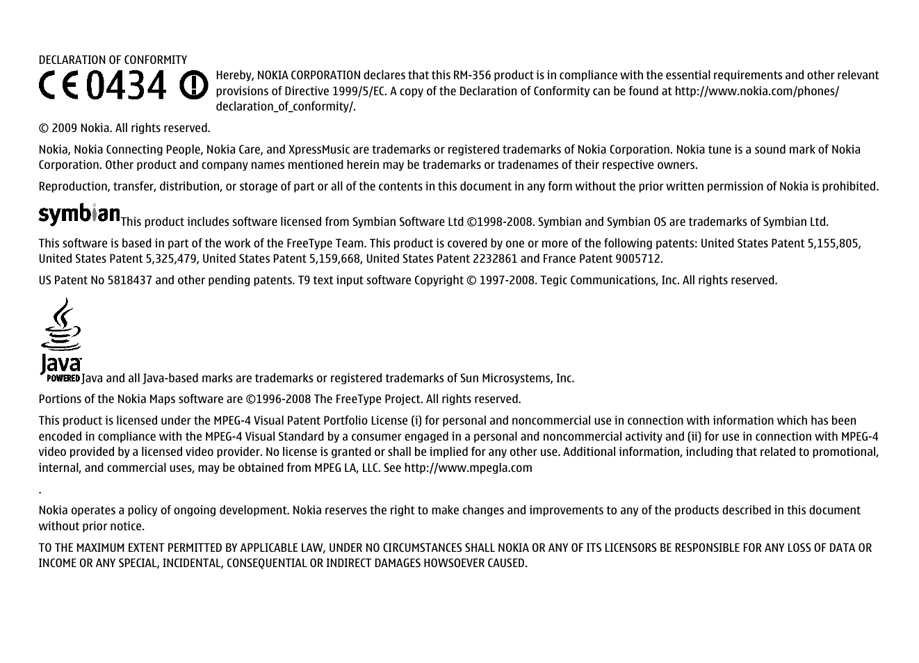 Nokia XPRESSMUSIC 5800 User Manual | Page 2 / 116