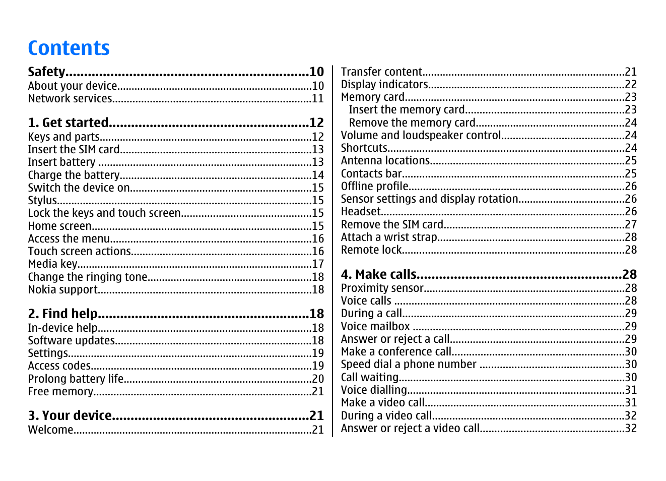 Nokia XPRESSMUSIC 5800 User Manual | Page 4 / 116