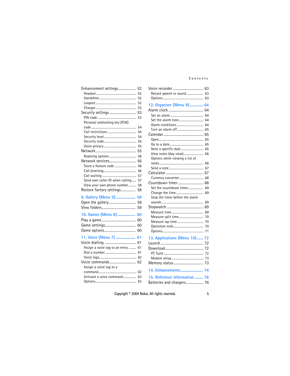 Nokia 6015 User Manual | Page 5 / 87