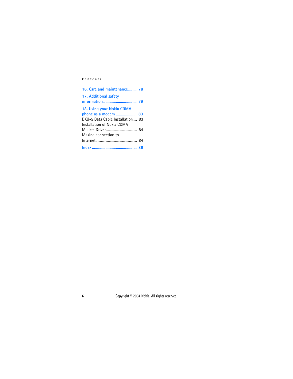 Nokia 6015 User Manual | Page 6 / 87