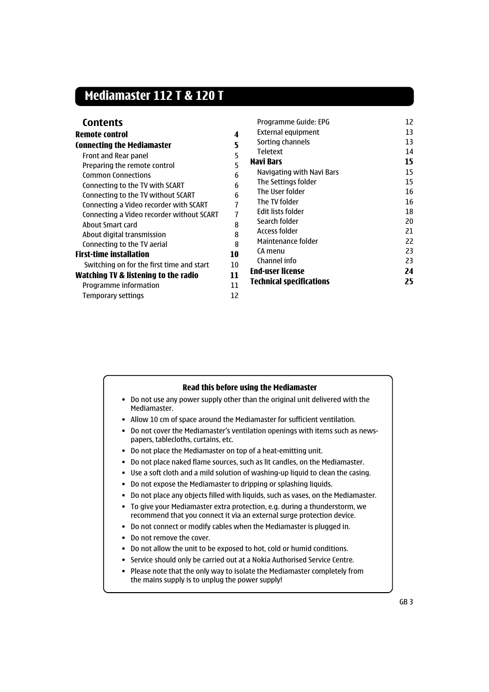 Nokia 120T User Manual | Page 3 / 26
