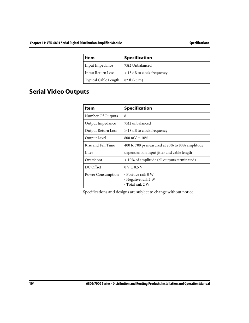 Serial video outputs | Nokia 6800 Series User Manual | Page 131 / 151