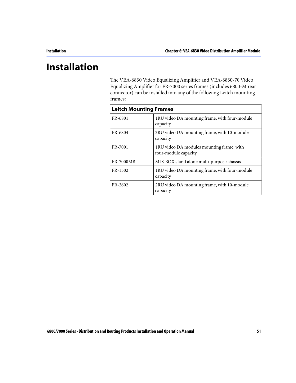 Installation | Nokia 6800 Series User Manual | Page 78 / 151