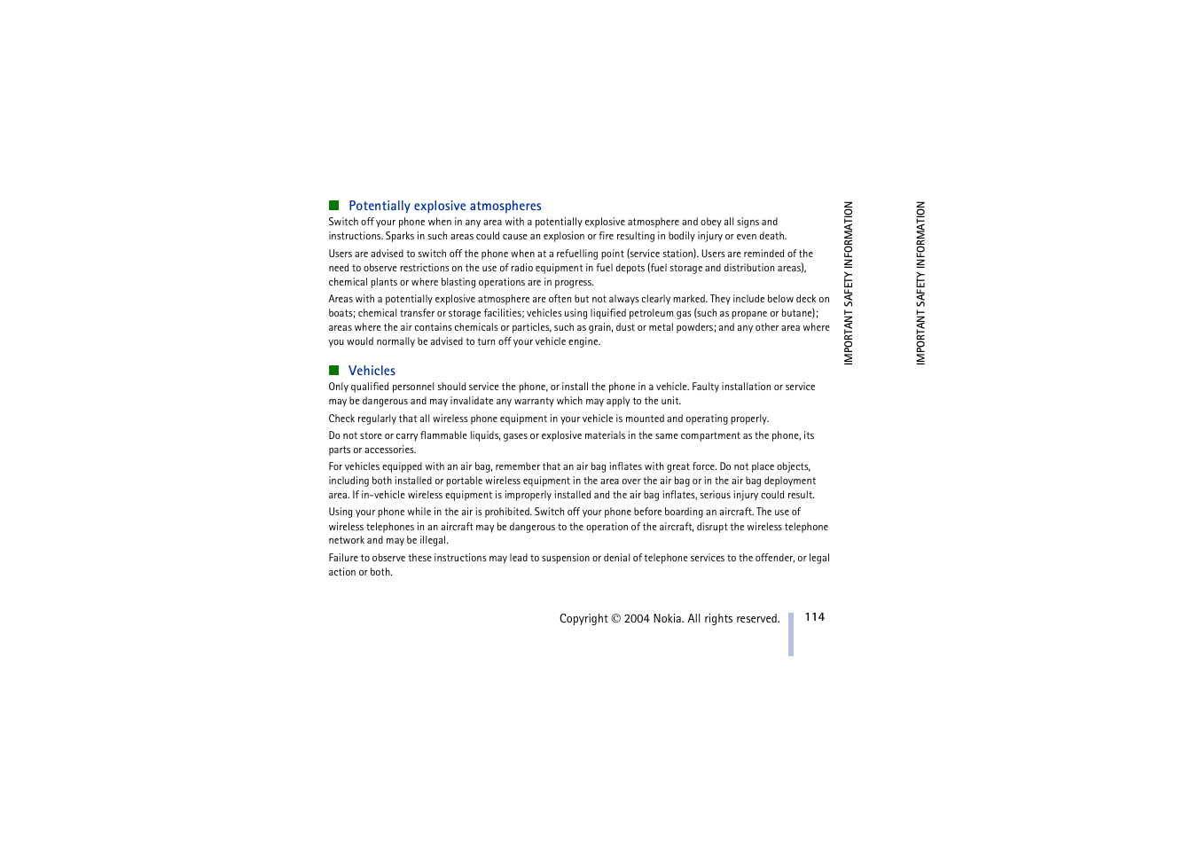 Nokia 3100 User Manual | Page 114 / 118