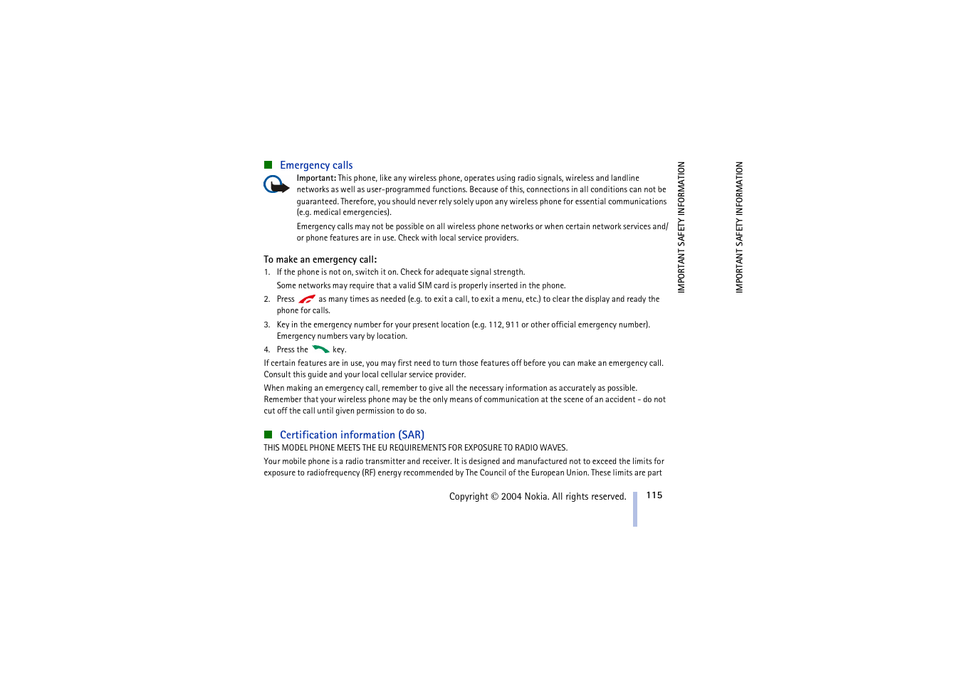 Nokia 3100 User Manual | Page 115 / 118
