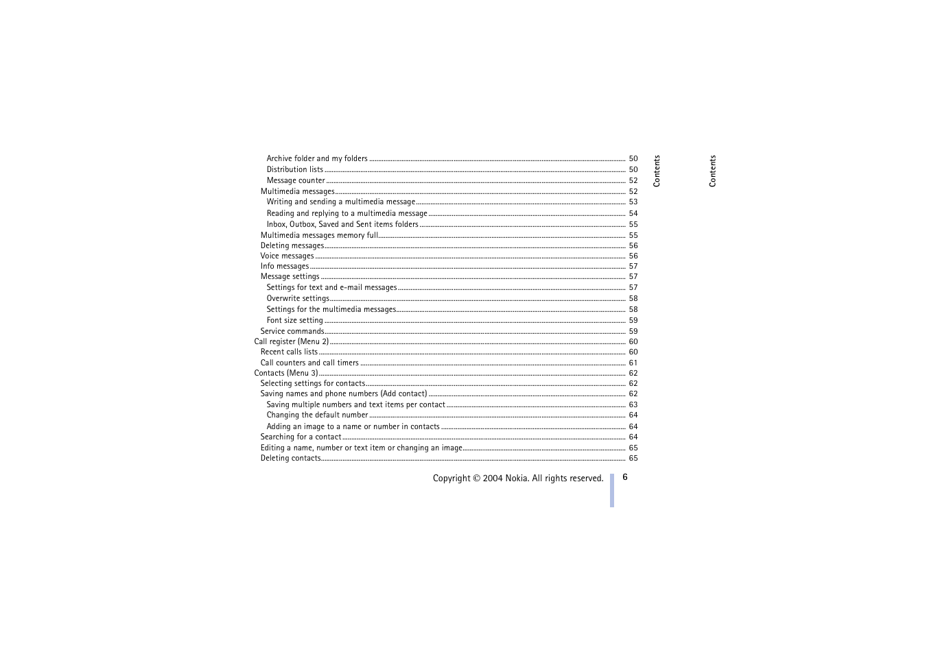 Nokia 3100 User Manual | Page 6 / 118