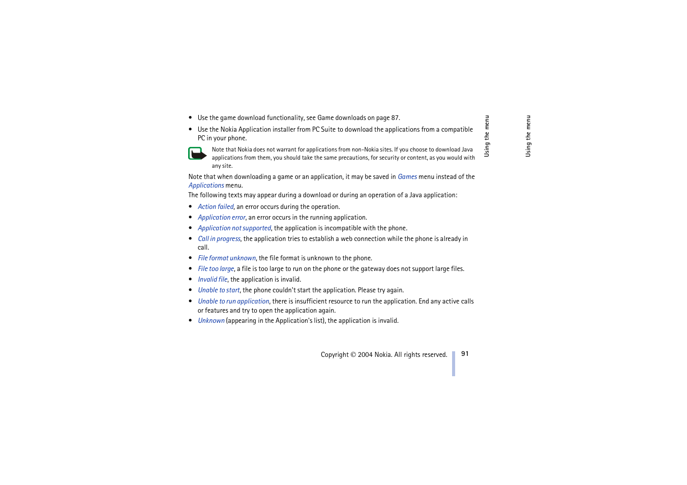 Nokia 3100 User Manual | Page 91 / 118