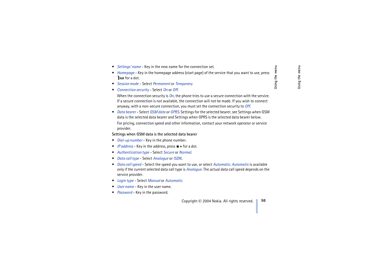 Nokia 3100 User Manual | Page 98 / 118