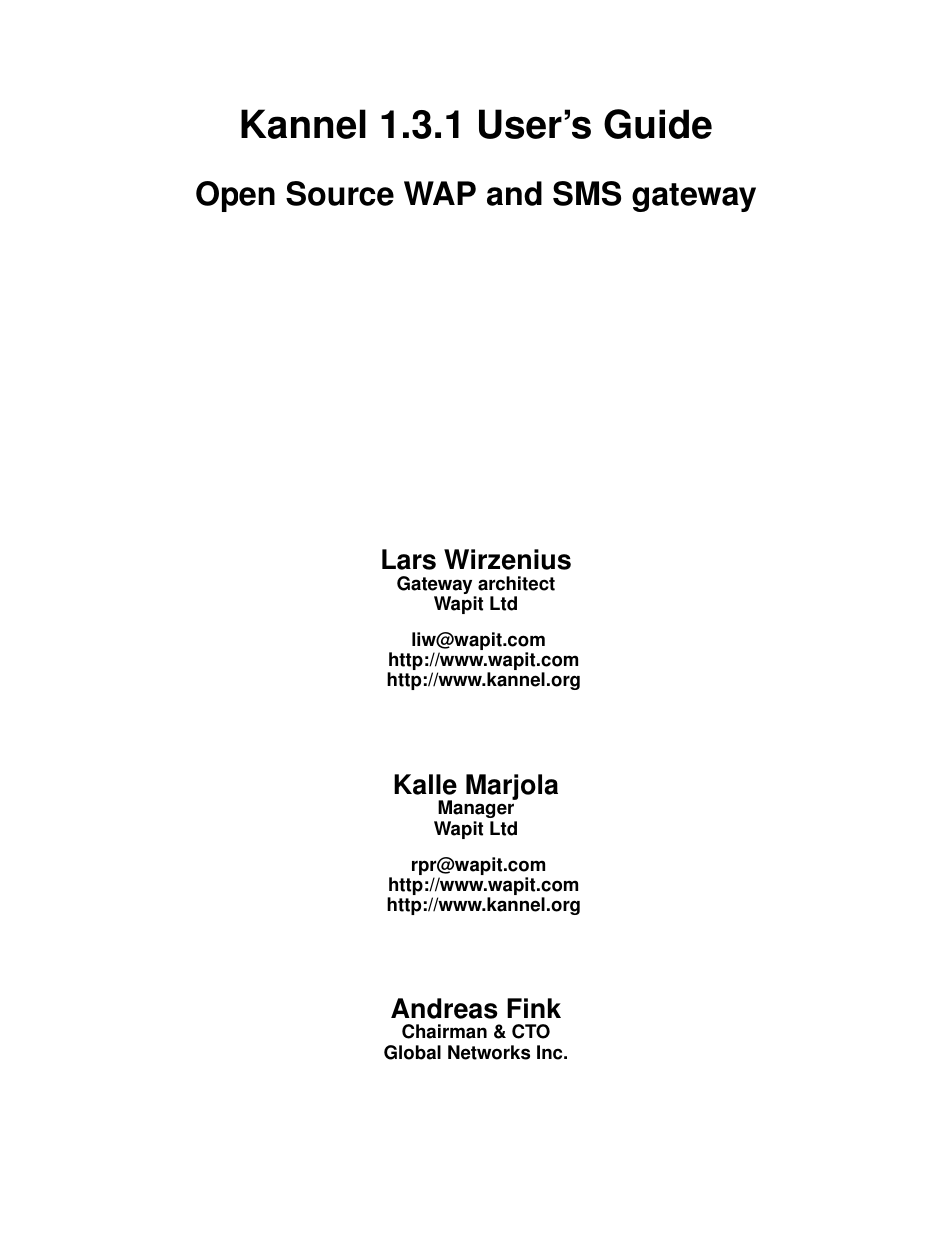 Nokia WAP and SMS gateway User Manual | 116 pages