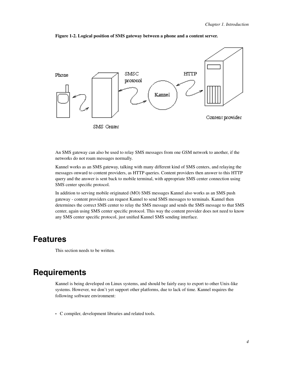 Features, Requirements, 4 requirements | Nokia WAP and SMS gateway User Manual | Page 11 / 116