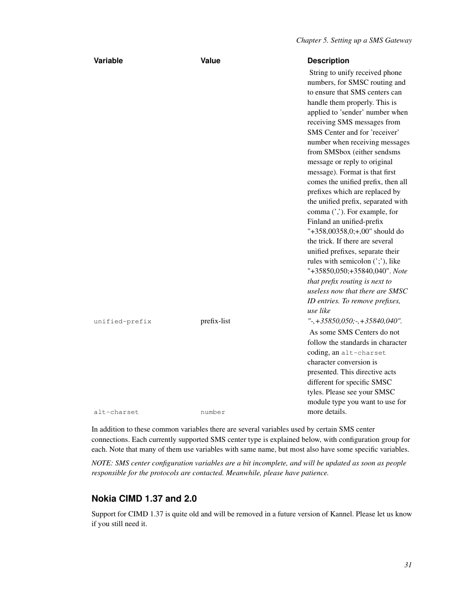 Nokia cimd 1.37 and 2.0 | Nokia WAP and SMS gateway User Manual | Page 38 / 116