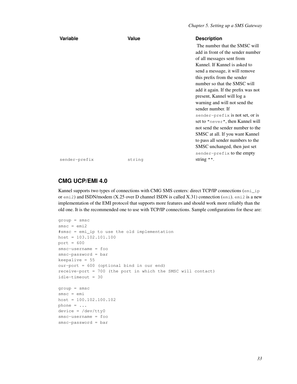 Cmg ucp/emi 4.0 | Nokia WAP and SMS gateway User Manual | Page 40 / 116