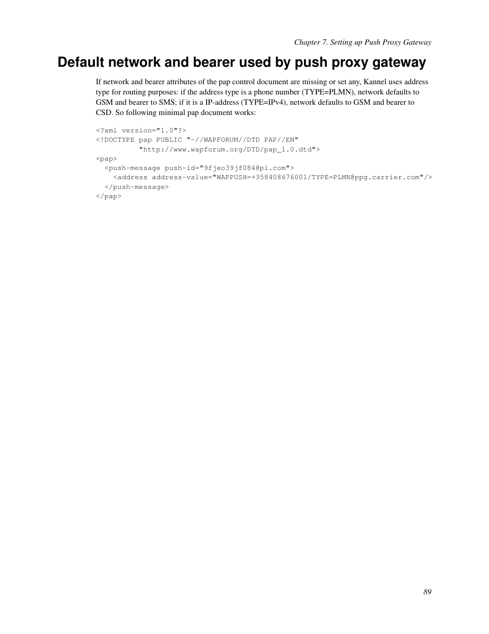 Nokia WAP and SMS gateway User Manual | Page 96 / 116