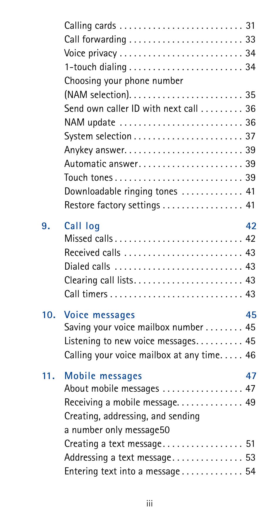Nokia 5170i User Manual | Page 6 / 97