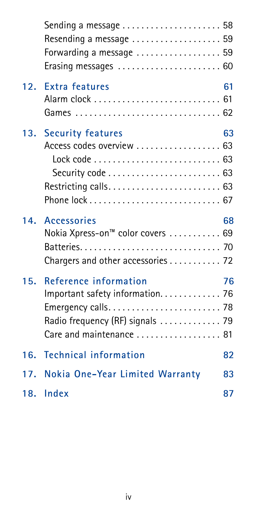Nokia 5170i User Manual | Page 7 / 97