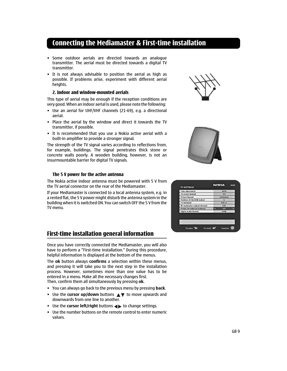 First-time installation general information | Nokia 112T User Manual | Page 9 / 18