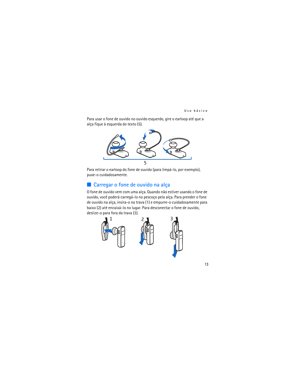 Carregar o fone de ouvido na alça | Nokia BH-700 User Manual | Page 51 / 78
