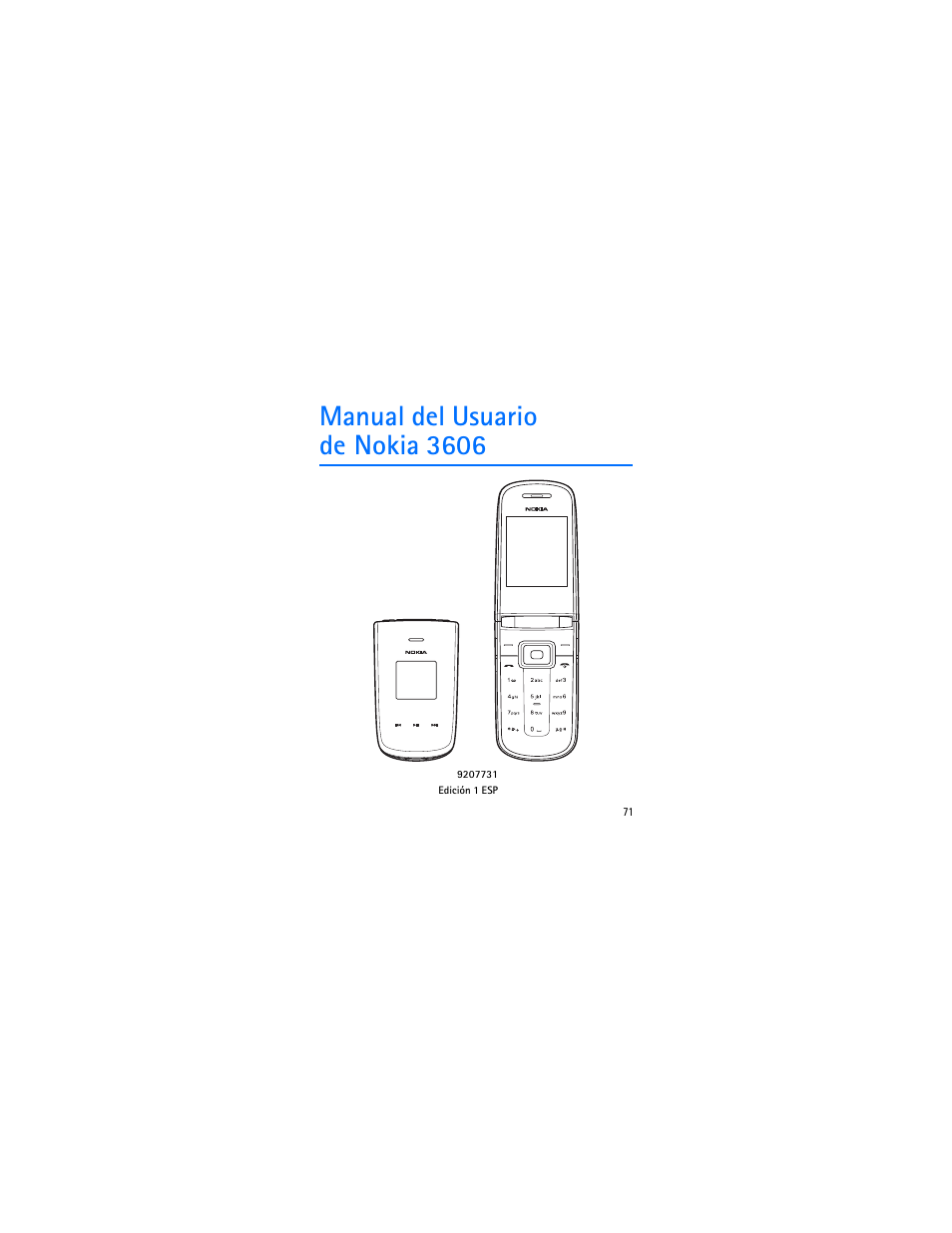 Manual del usuario de nokia 3606 | Nokia 3606 User Manual | Page 72 / 153