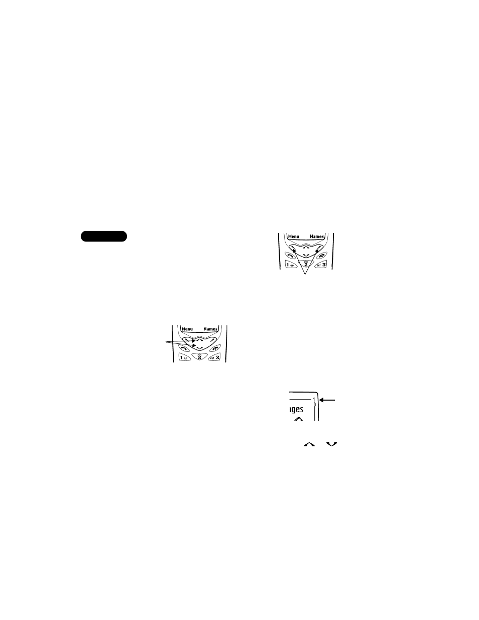 6 the menu, Selection keys, Scroll keys | Scroll bar, The menu selection keys scroll keys scroll bar, 6the menu | Nokia 3590 User Manual | Page 35 / 177