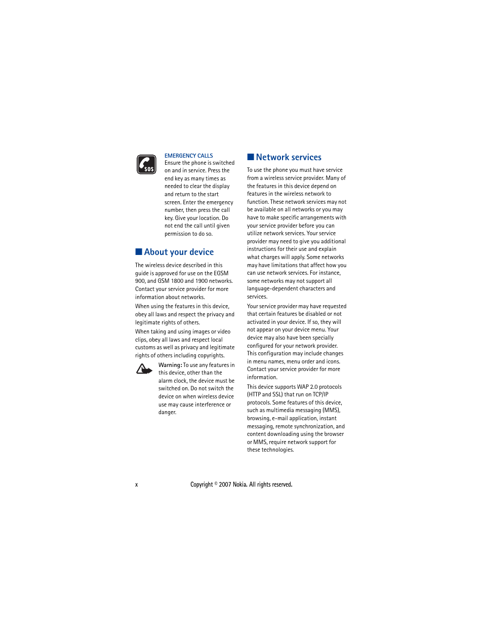 About your device, Network services | Nokia 5300  EN User Manual | Page 11 / 101